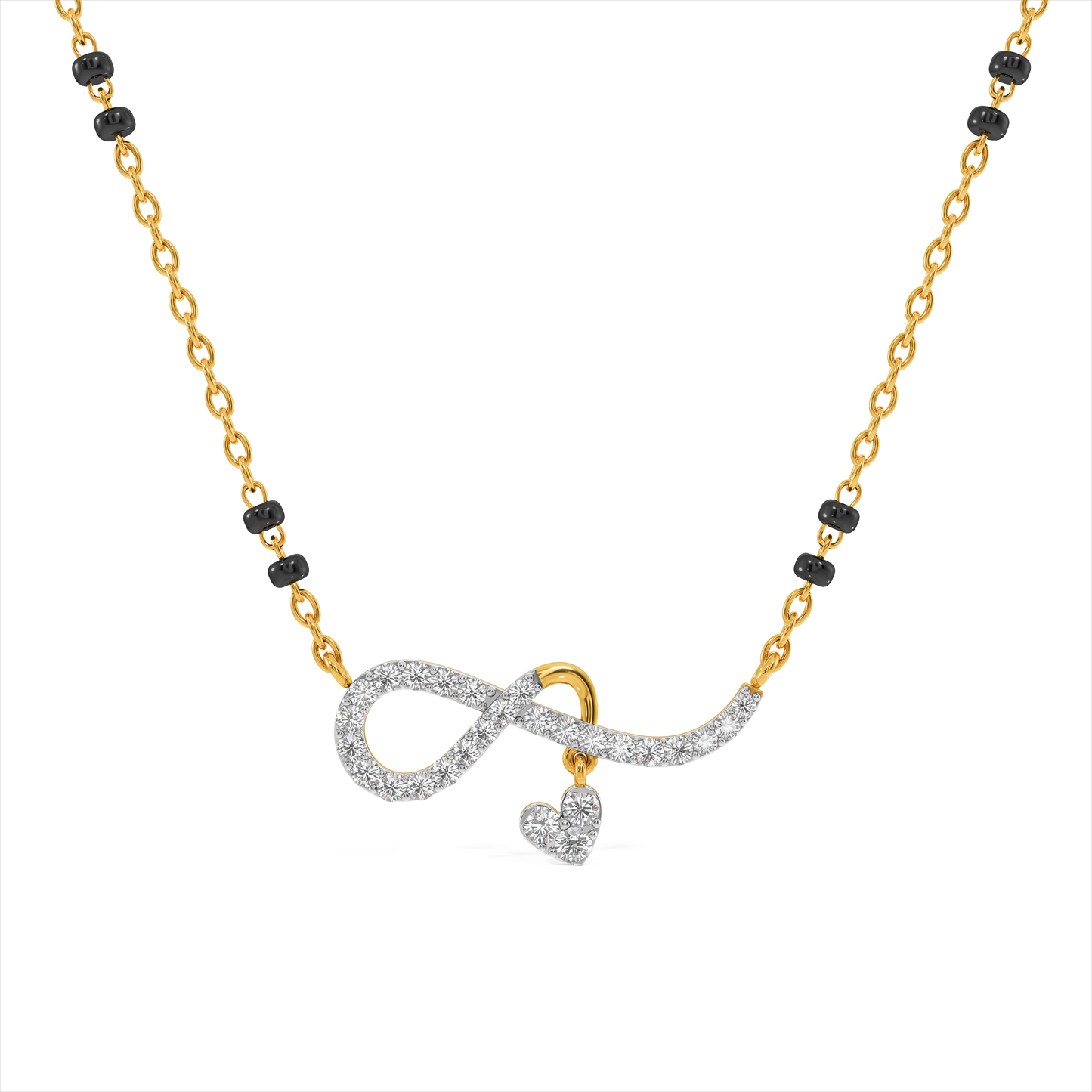 Eternal Love Knot 9KT Gold Laboratory Grown Diamond Mangalsutra