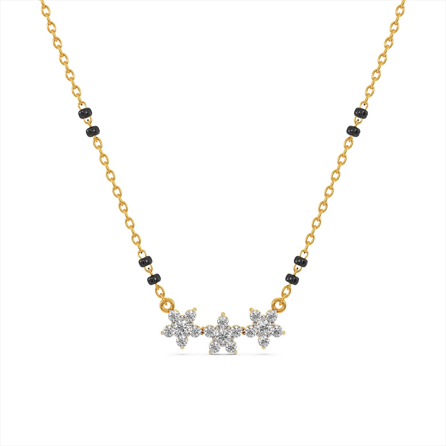 Bloom Arc 9KT Gold Laboratory Grown Diamond Mangalsutra
