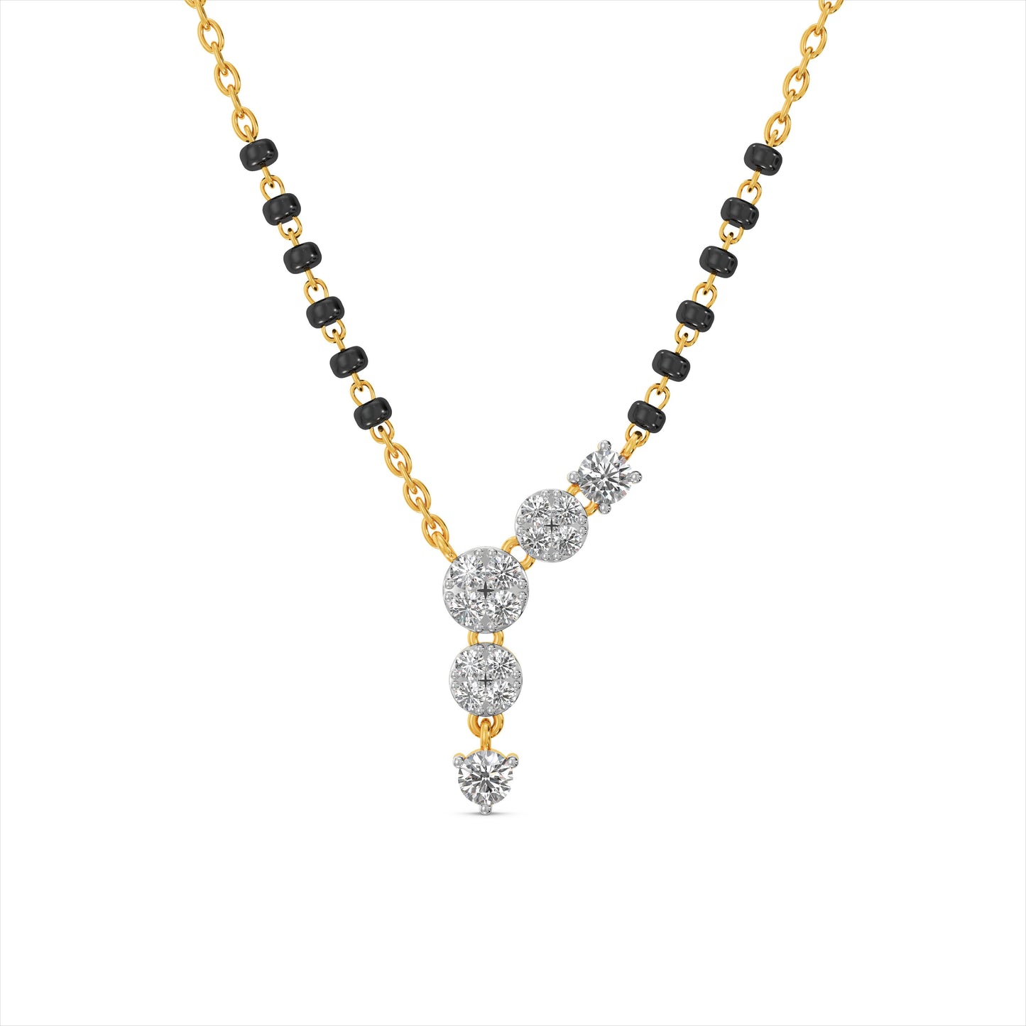 Curvy Cascade 9KT Laboratory Grown Diamond Mangalsutra