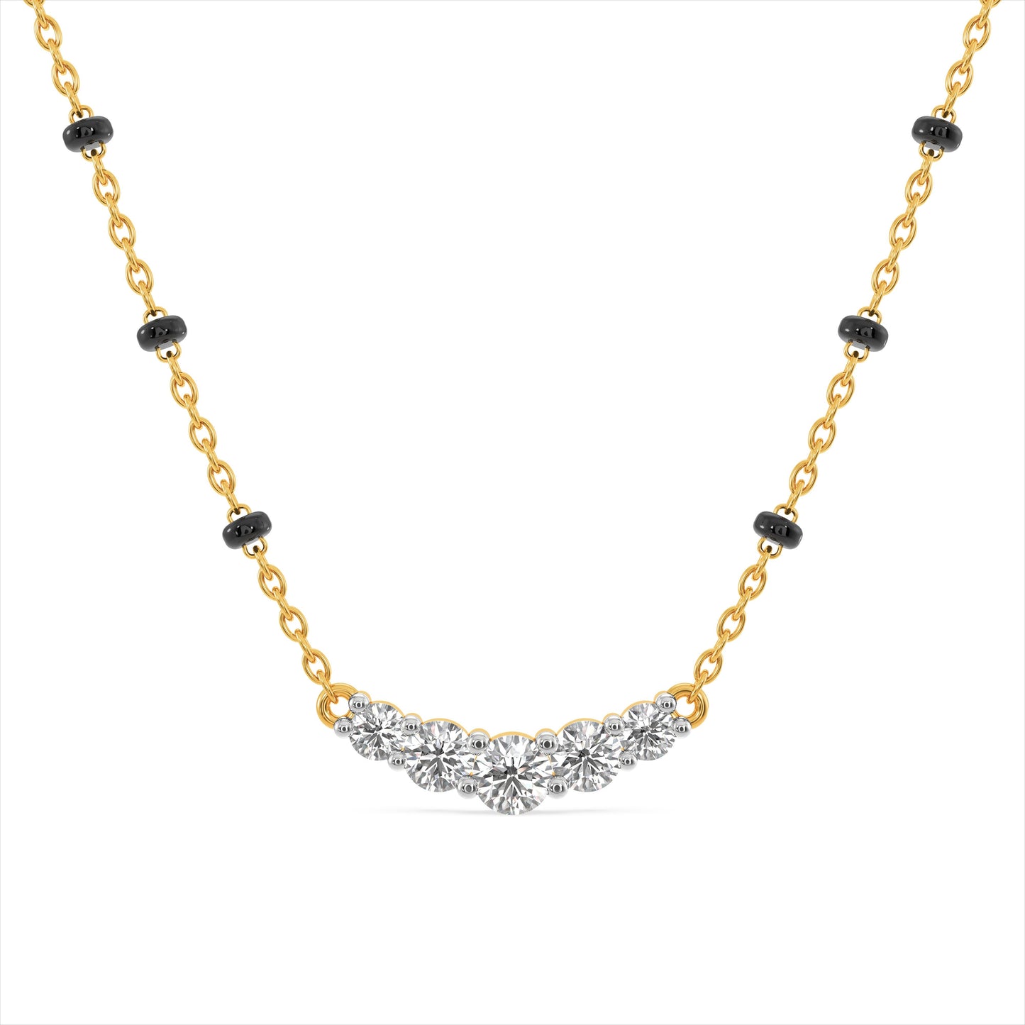 Urban Arc 9KT Gold Laboratory Grown Diamond Mangalsutra