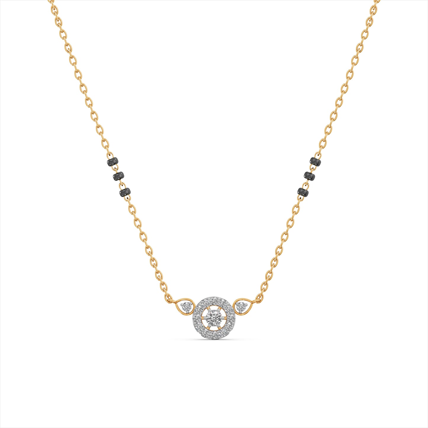 Royal Circle 9KT Gold Laboratory Grown Diamond Mangalsutra