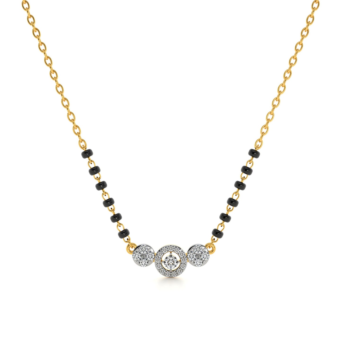 Eternal Vows Circle 9KT Gold Laboratory Grown Diamond Mangalsutra