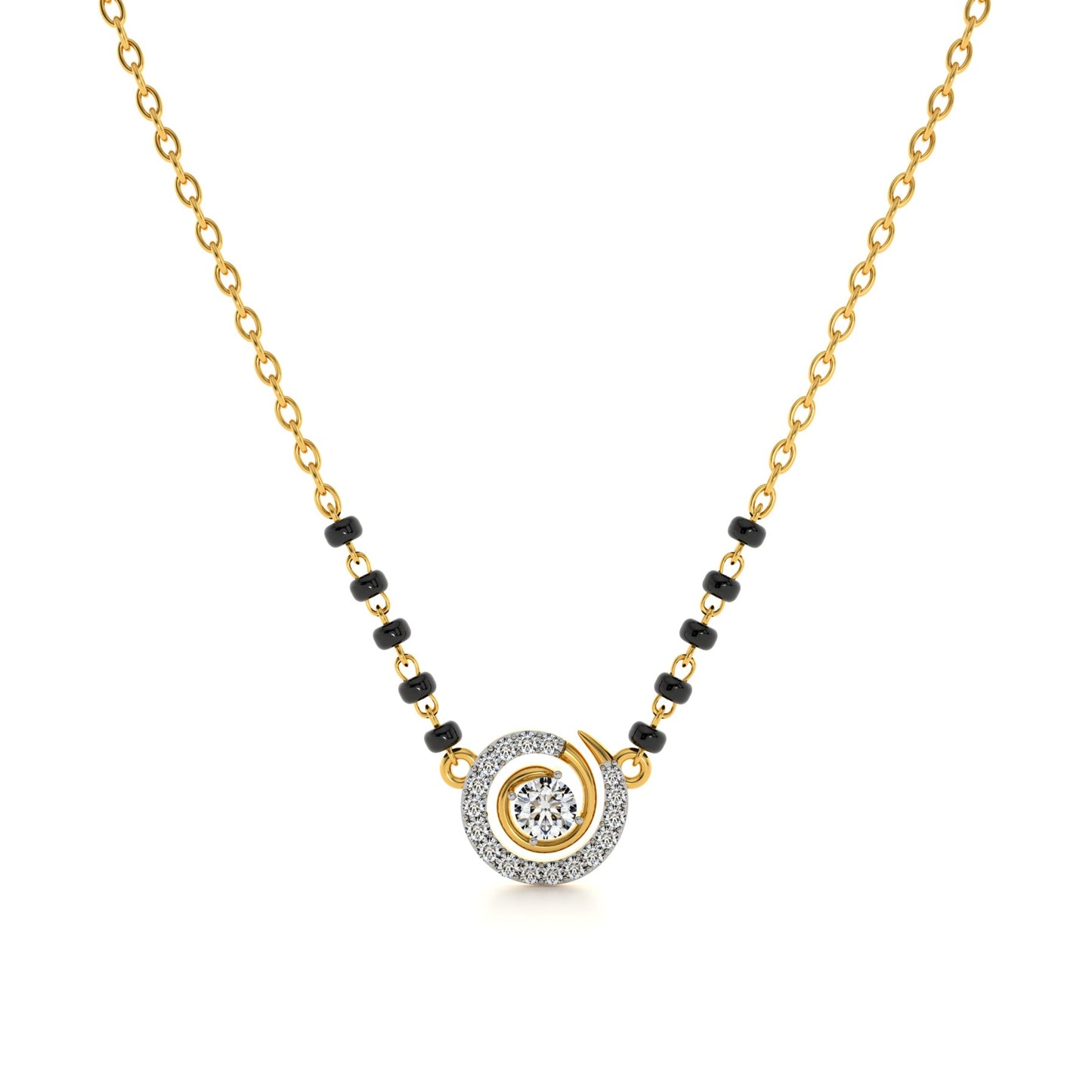 Circle of Love 9KT Gold Laboratory Grown Diamond Mangalsutra
