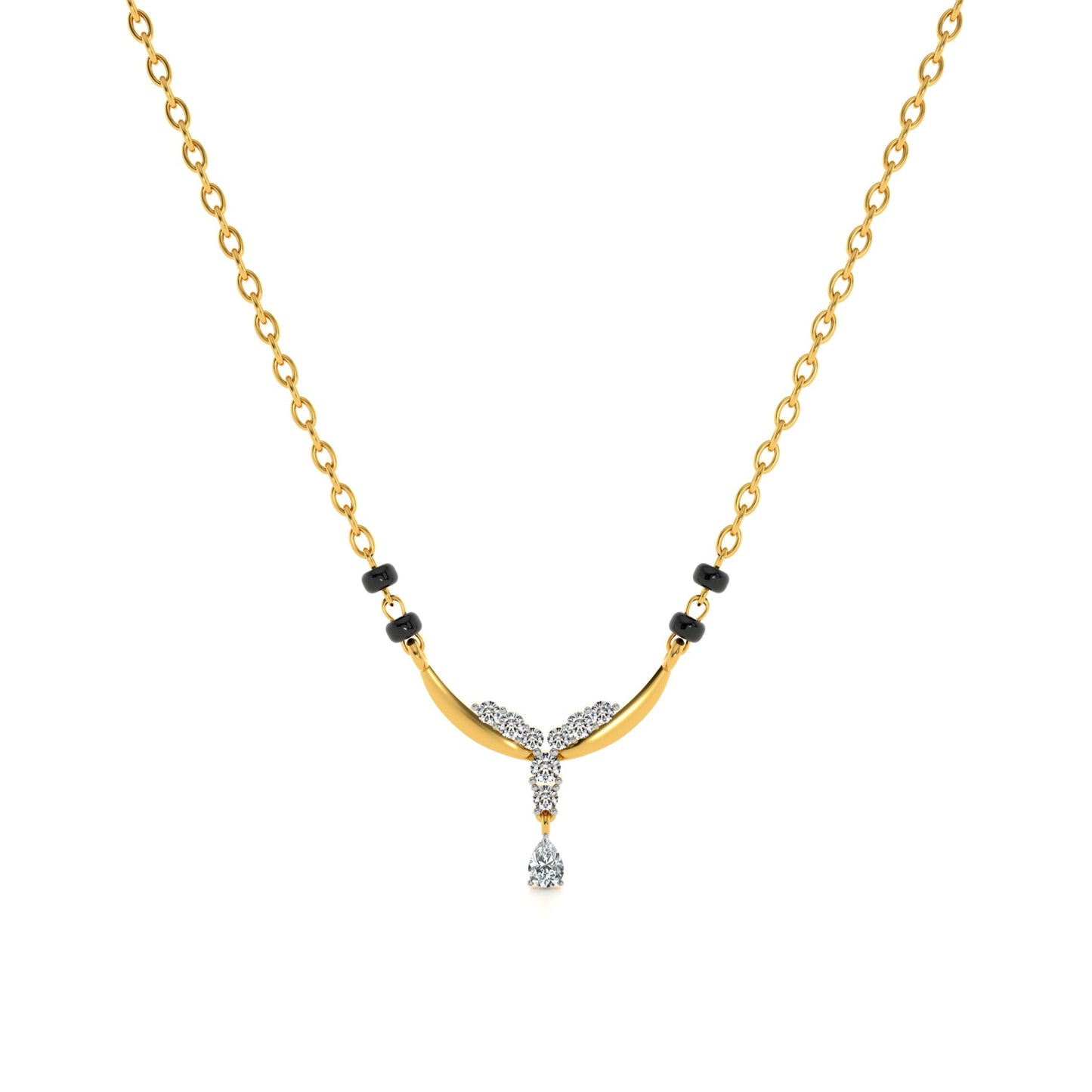 The Delicate Drop 9KT Gold Laboratory Grown Diamond Mangalsutra