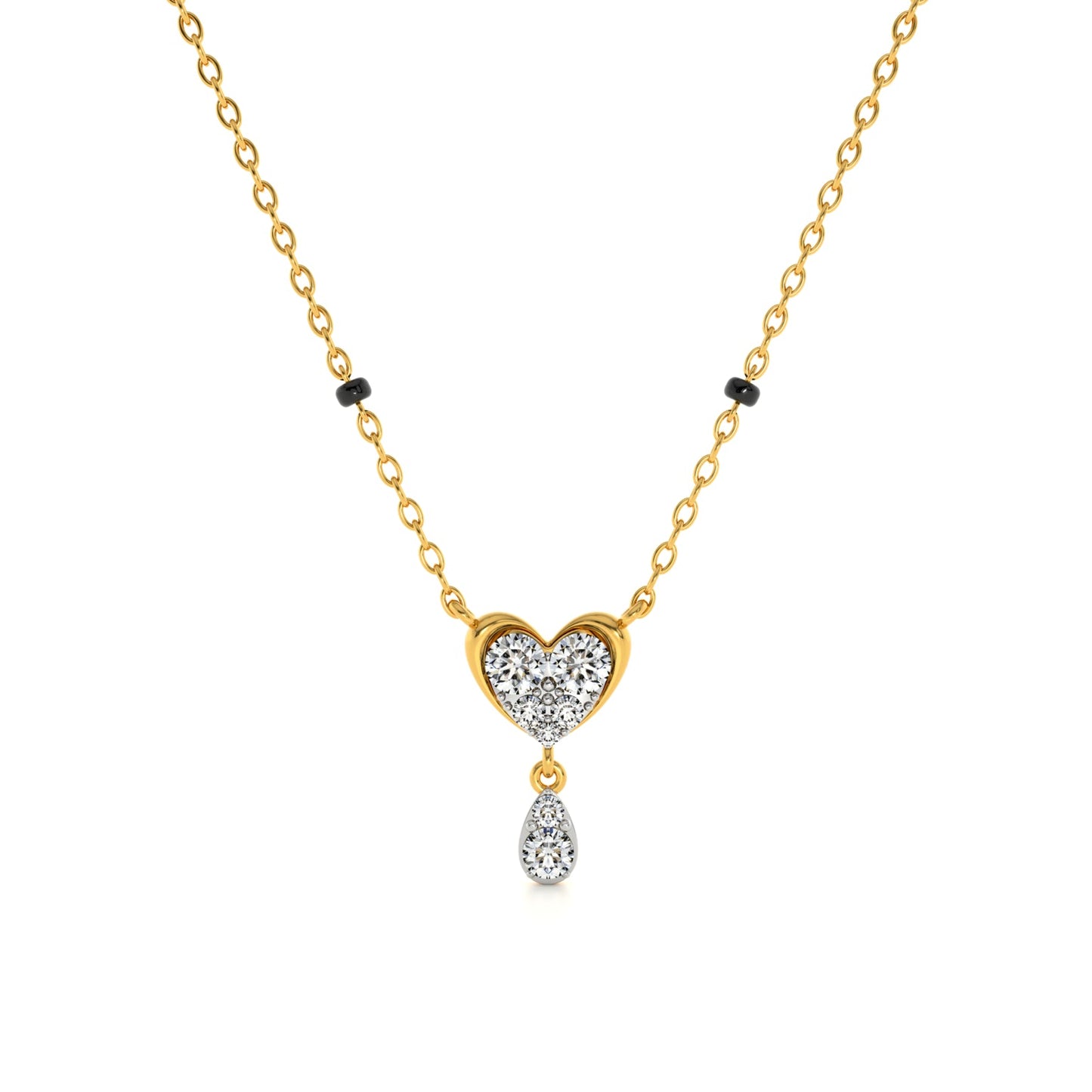 Charmheart Drizzle 9KT Gold Laboratory Grown Diamond Mangalsutra