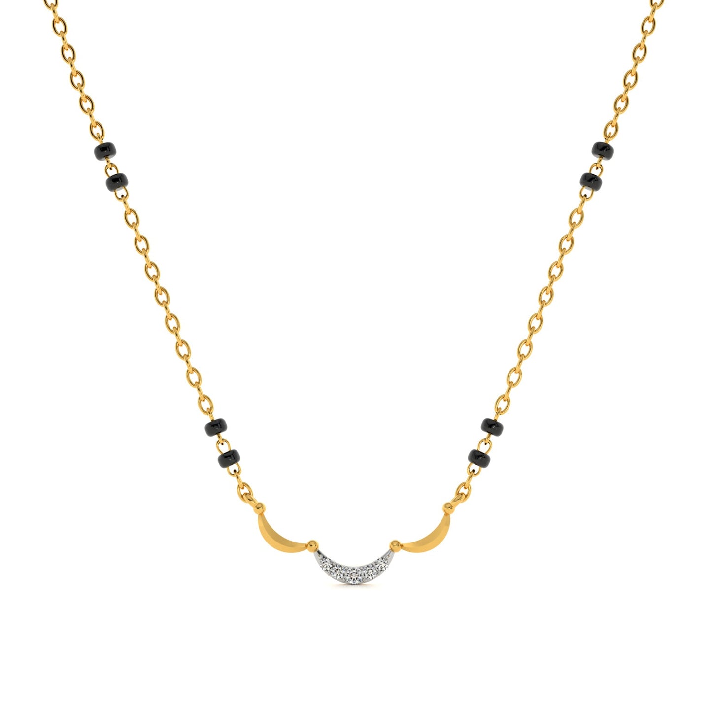Bondwave Glow 9KT Gold Laboratory Grown Diamond Mangalsutra
