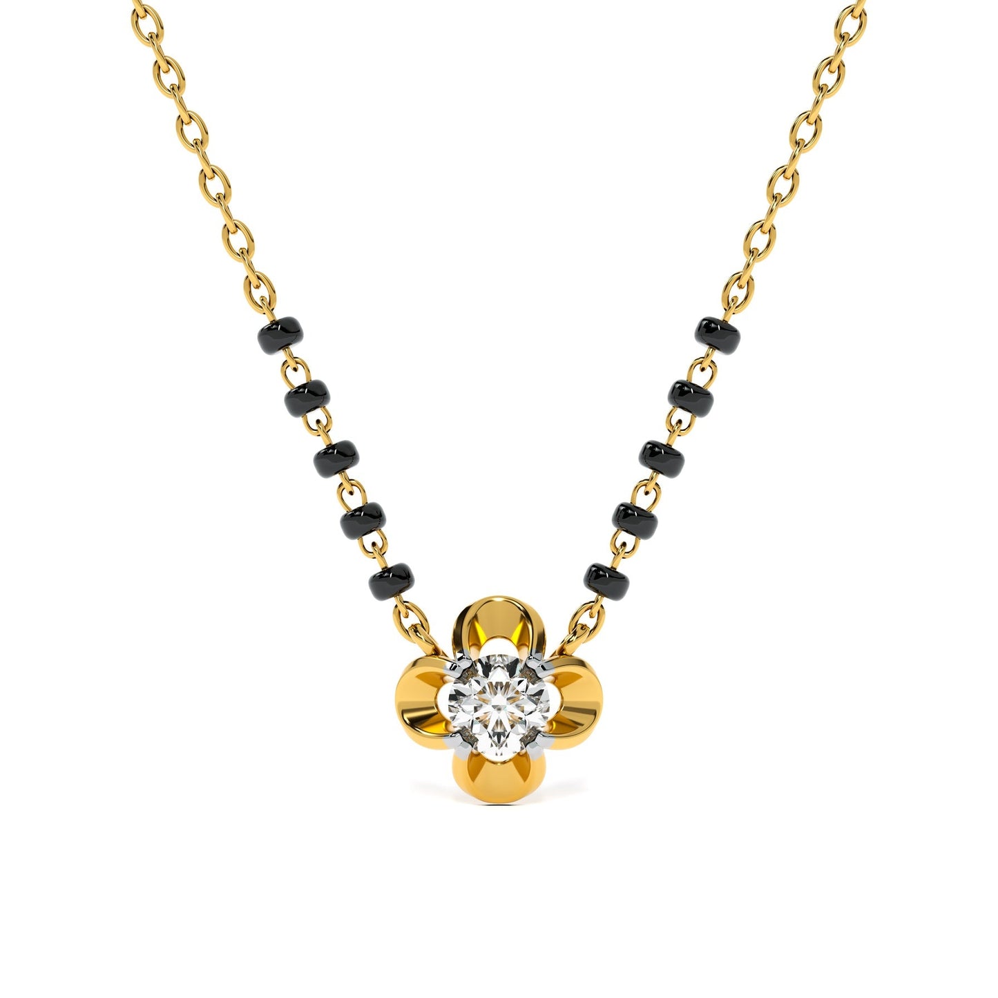 Bloomcore Petal 9KT Gold Laboratory Grown Diamond Mangalsutra