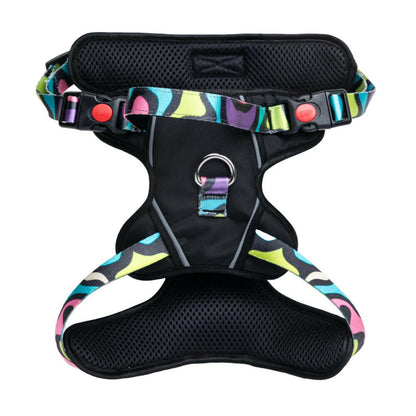 Waggety Adjustable Full Body Dog Harness - Comfortable Fit, Lightweight Polyester, Black