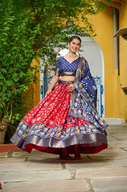 Lehenga Mart Gorgeous Lehenga Choli For Wedding-Red
