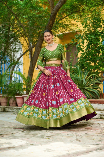 Lehenga Mart Gorgeous Lehenga Choli For Wedding-Wine