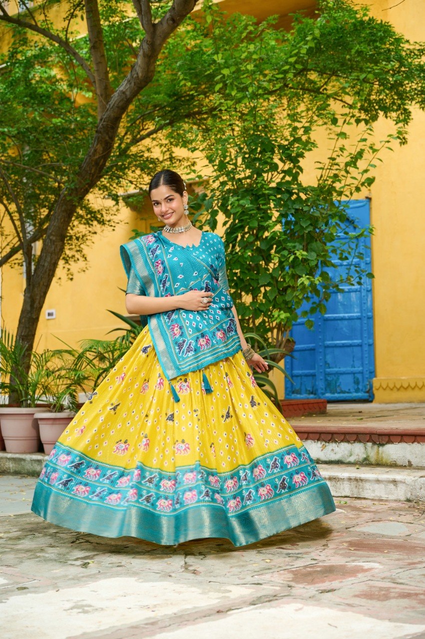Lehenga Mart Gorgeous Lehenga Choli For Wedding-Yellow
