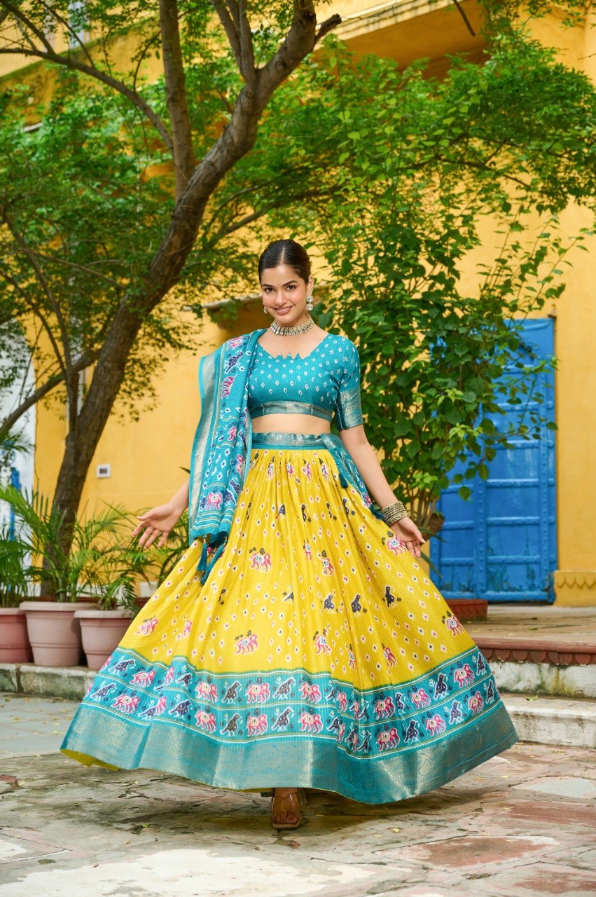 Lehenga Mart Gorgeous Lehenga Choli For Wedding-Yellow