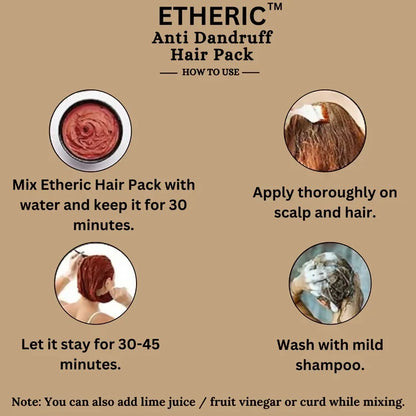 Etheric Anti-Dandruff Herbal Hair Pack  Hair Fall Control & Scalp Care