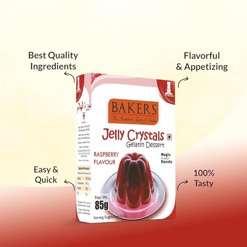 BAKERS Jelly Crystals (Gelatin Dessert) - Raspberry