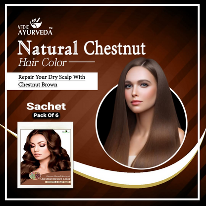 VedicAyurveda Henna Hair Color - Chestnut Brown