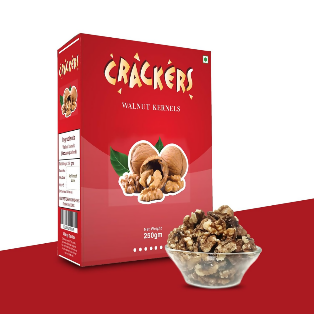 Go Crackers Kashmiri Brown Halves Dried Walnuts Kernels Without Shell