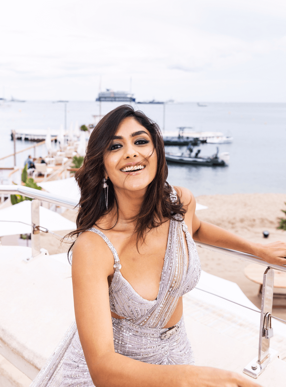 Mrunal Thakur Wearing OH Celeste Nova Earrings
