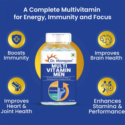 Dr Morpen Iron & Zinc + Multivitamin Men Tablets Combo