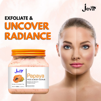 Jeva Papaya Tan Removal Face & Body Scrub