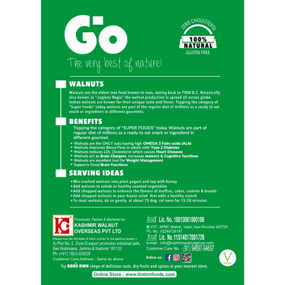 Go Kashmiri Extra Light Broken Walnut Kernels Without Shells