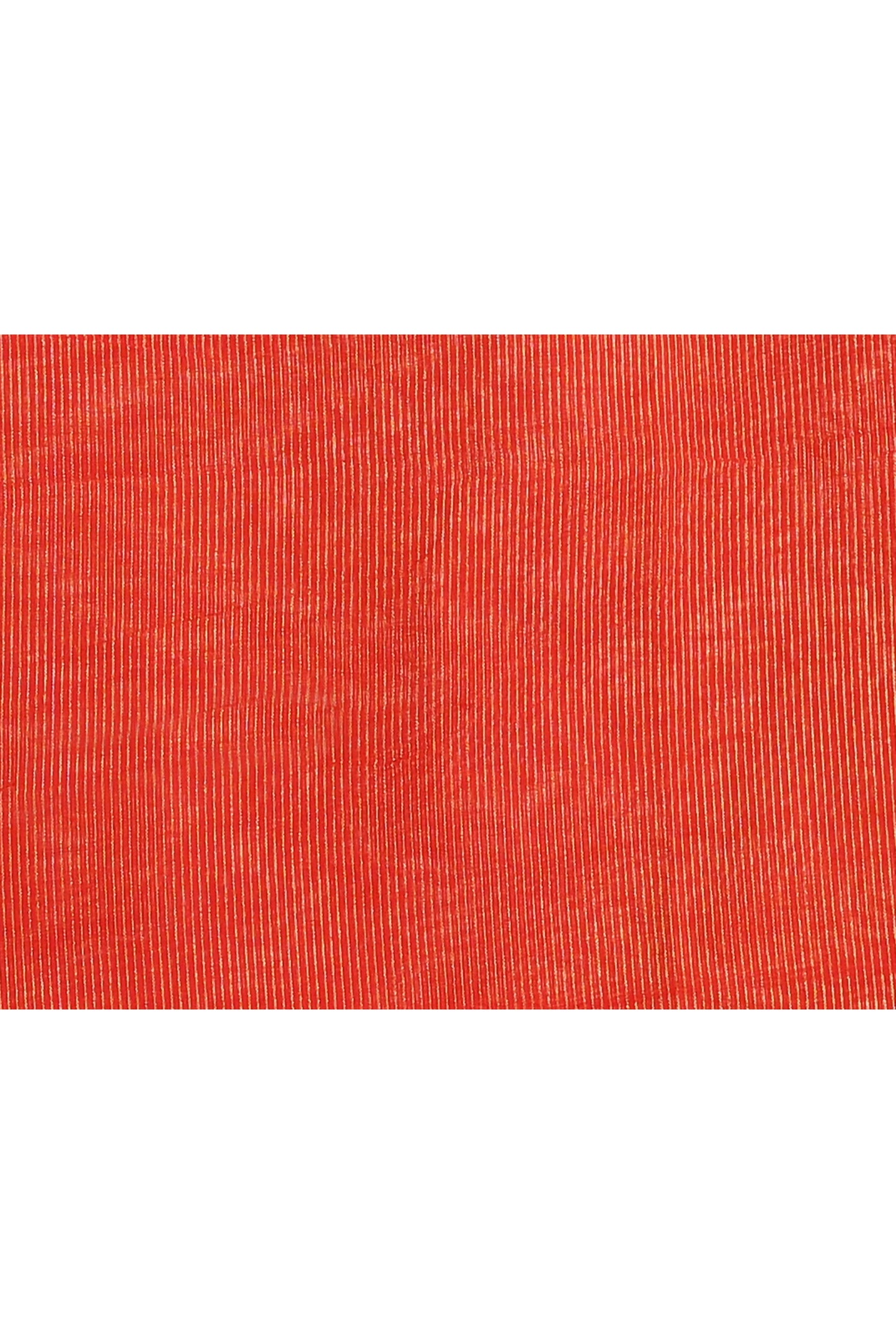 Piyari Fashion Women's Red Embellished Cotton Blend Zari Check Handloom Saree