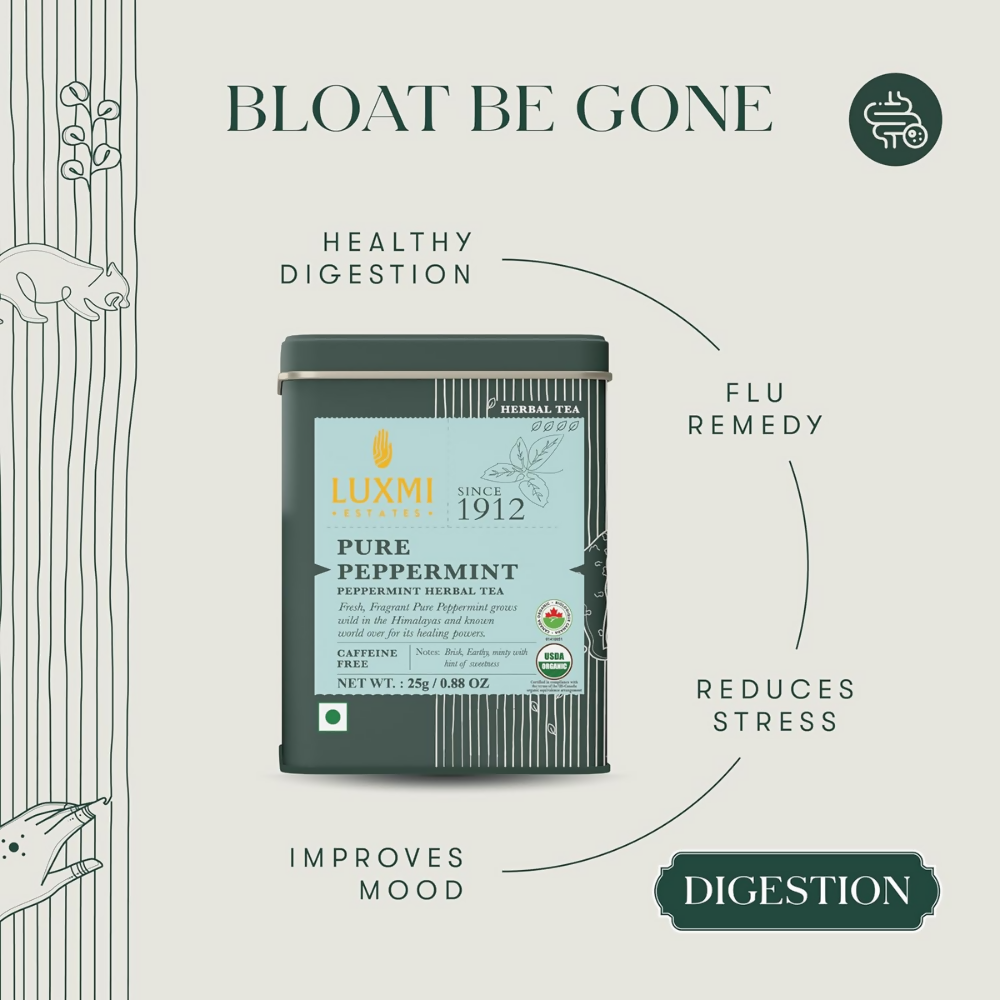 Luxmi Estates Pure Peppermint Organic Herbal Infusion
