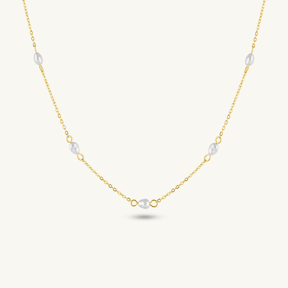 Pearl Pathway Golden Necklace
