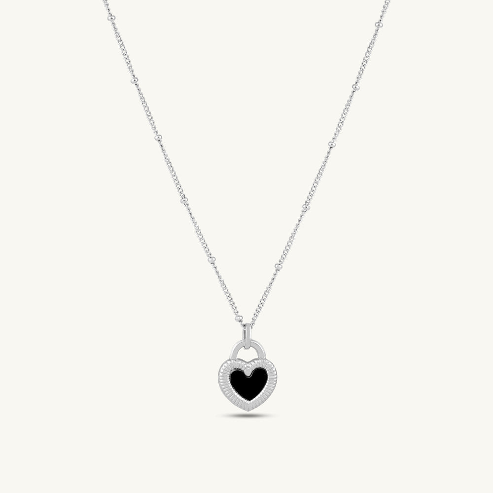 Midnight Halo Heart Necklace