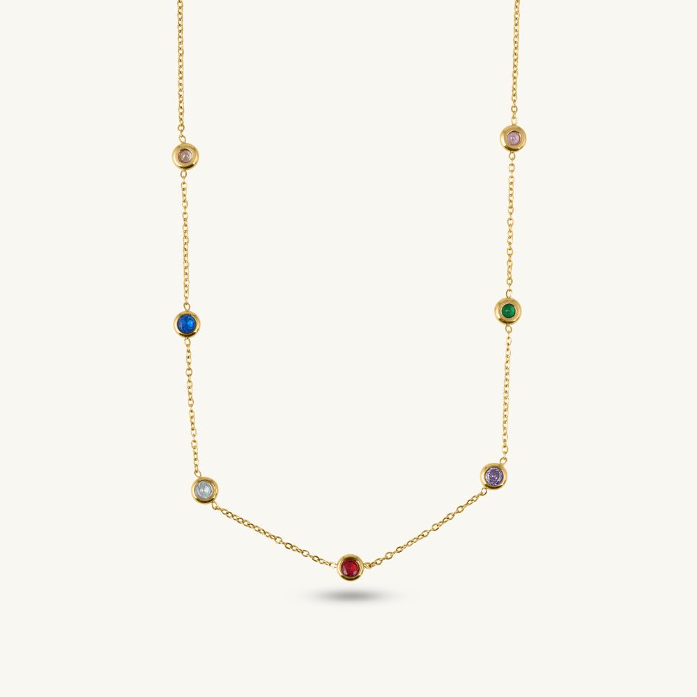 Elegant Multicolor Stone Necklace