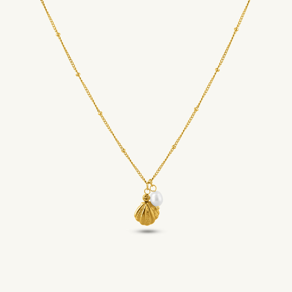 Pearl and Shell Charm Necklace
