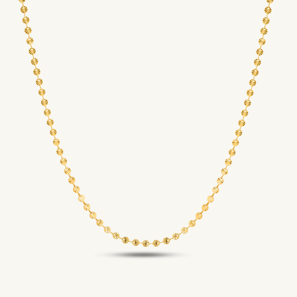 Radiant Floral Disc Charm Necklace