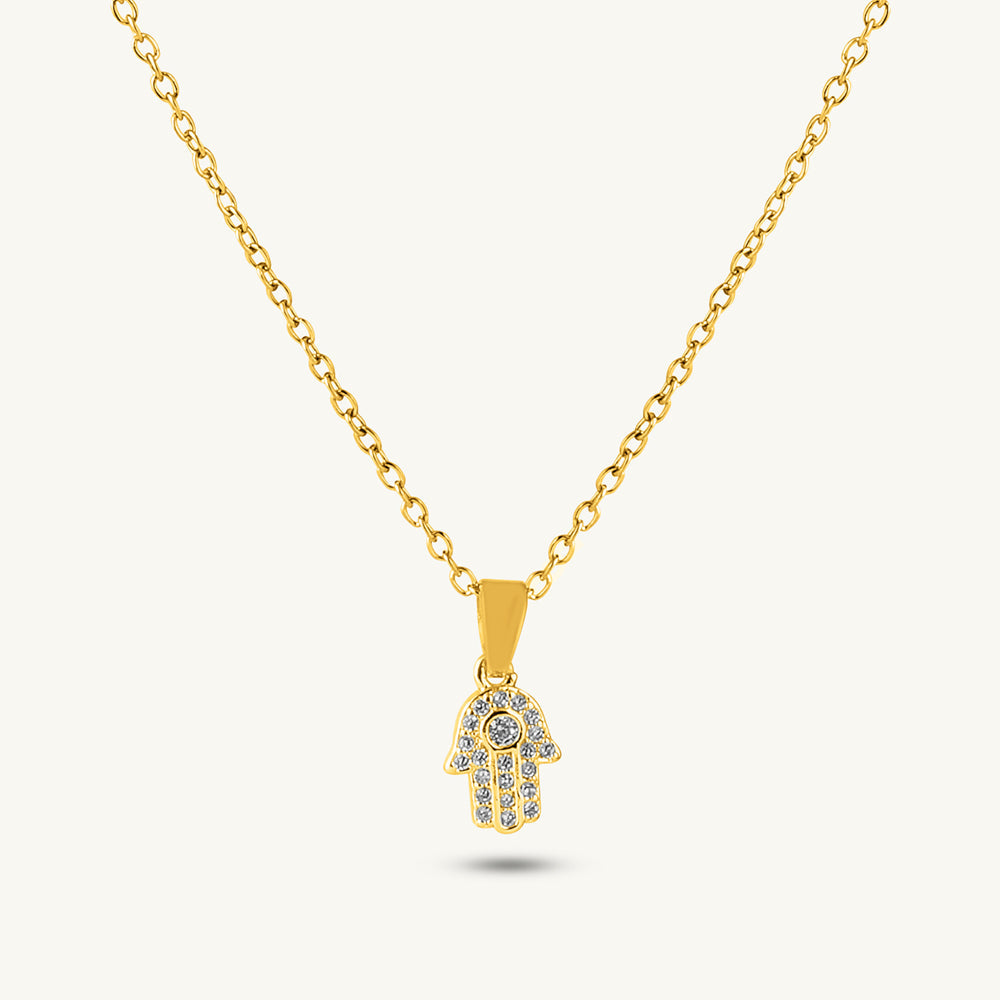 Radiant Hamsa Hand Necklace