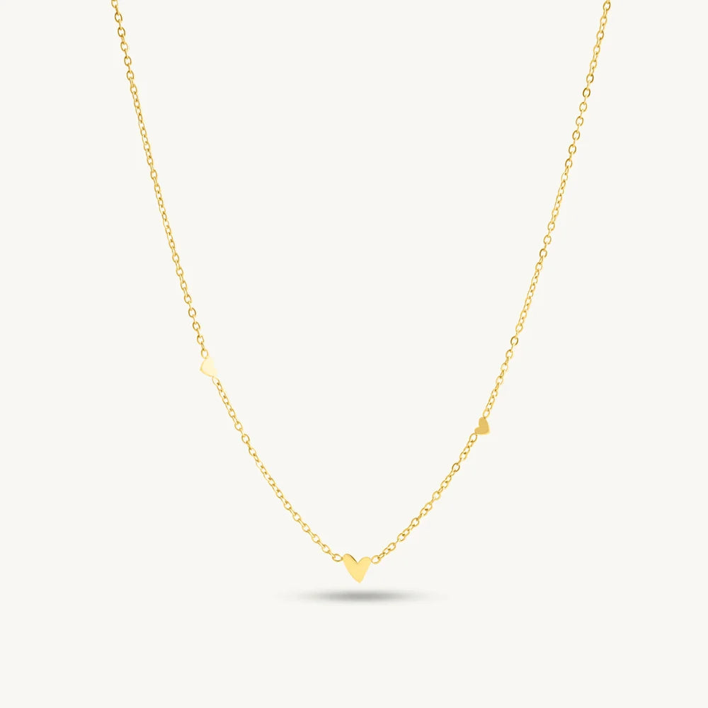Tiny Hearts Station Necklace