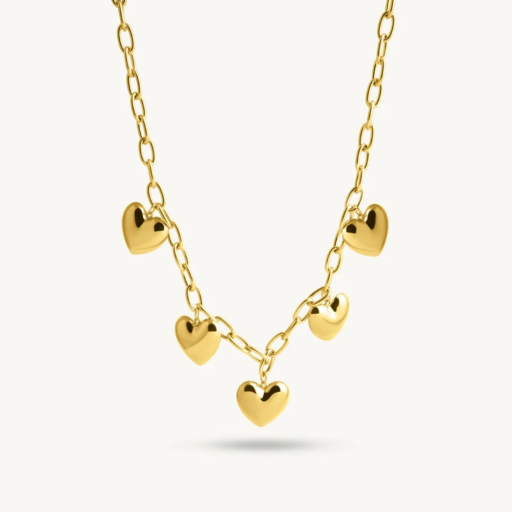 Solid Heart Charm Necklace