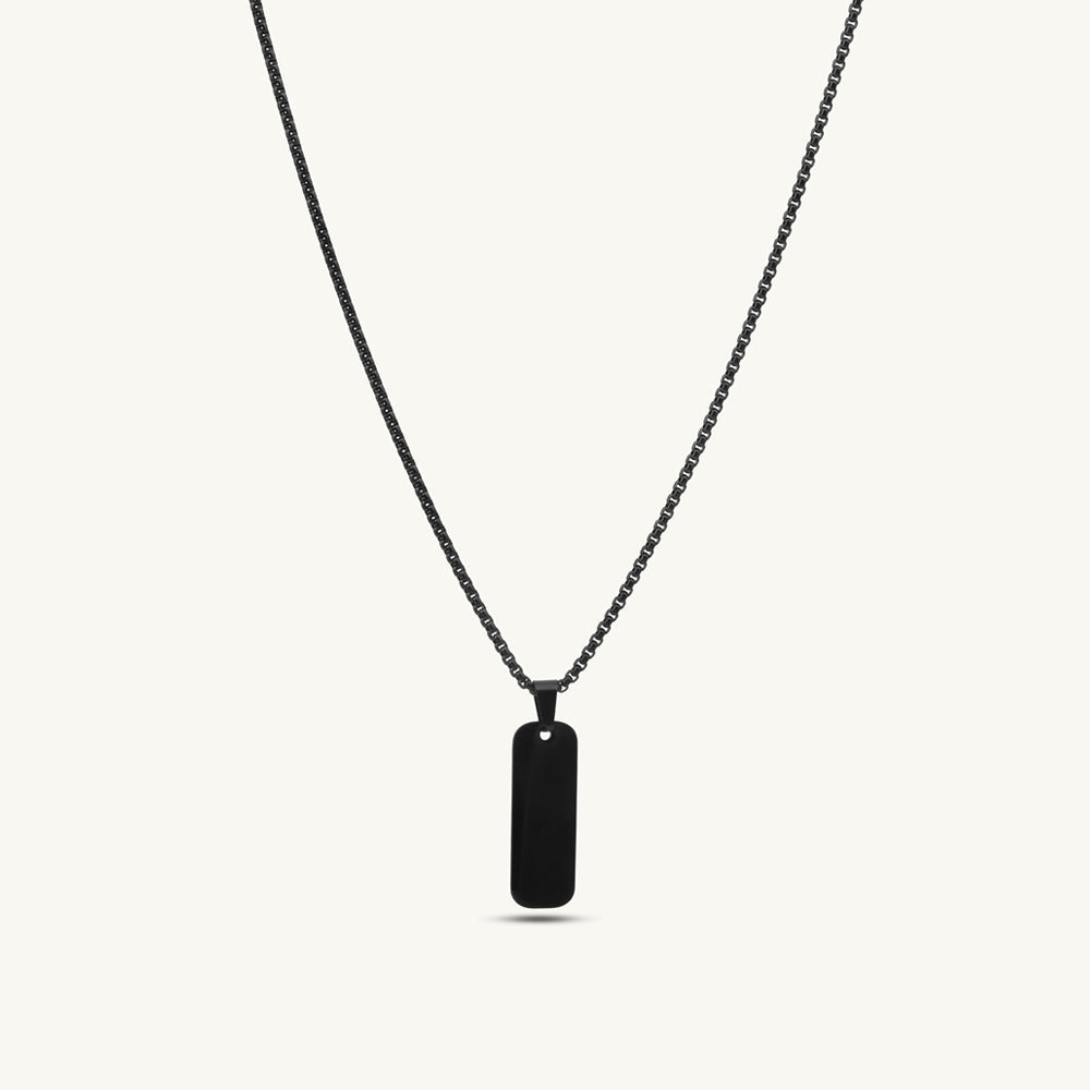 Classic Matte Black Tag Locket