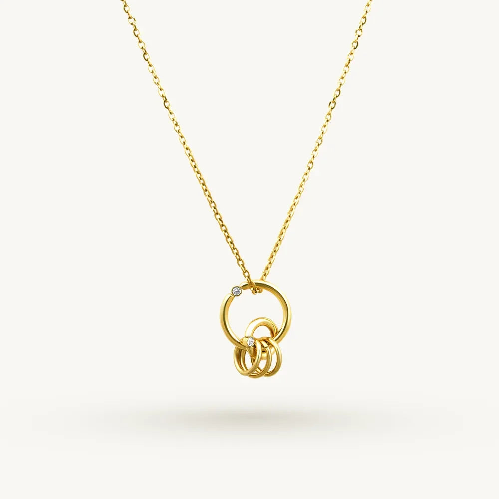 Circular Charm Pendant Necklace