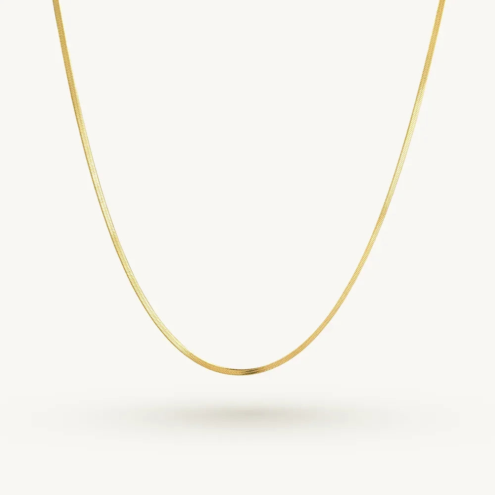 Smooth Flat Snake Chain Necklace
