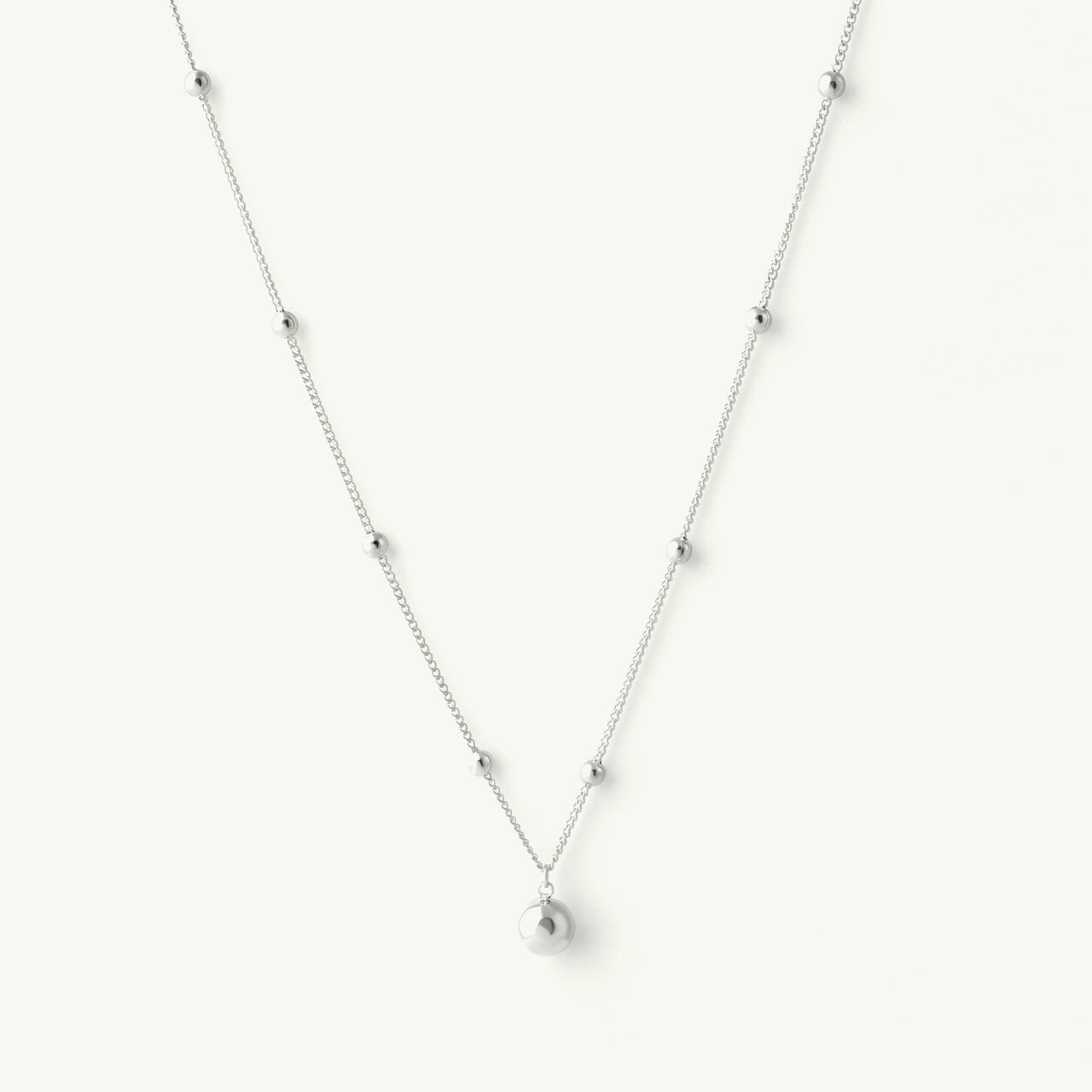 Round Drop Pendant Necklace