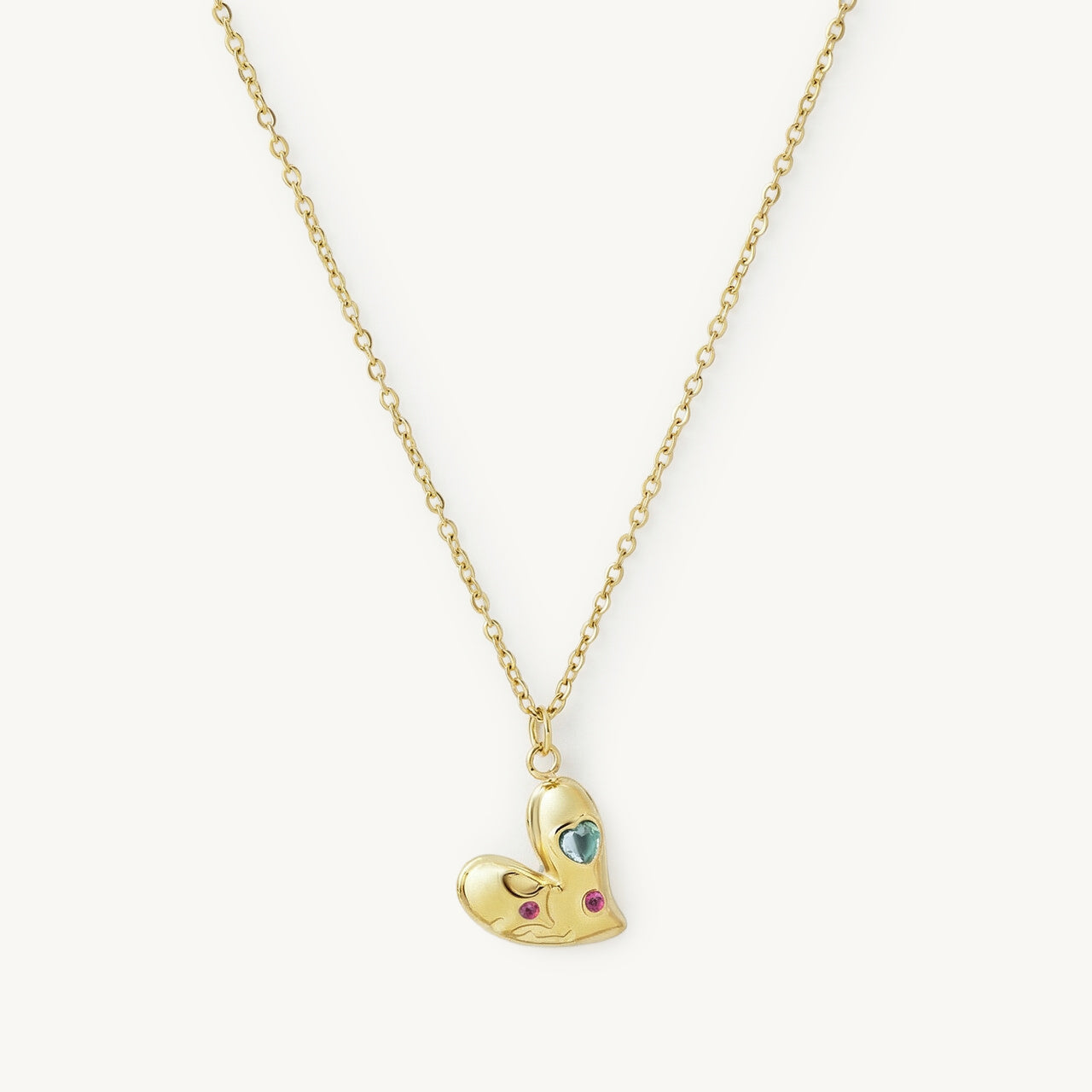 Colorful Heart Pendant Necklace