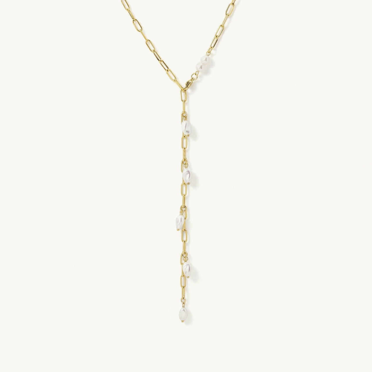 Urban Pearl Lariat Necklace
