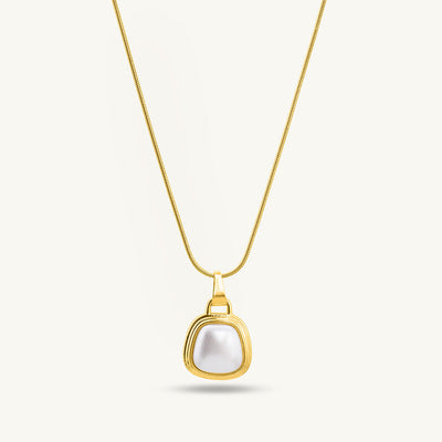 Vintage Trapezium Pearl Necklace