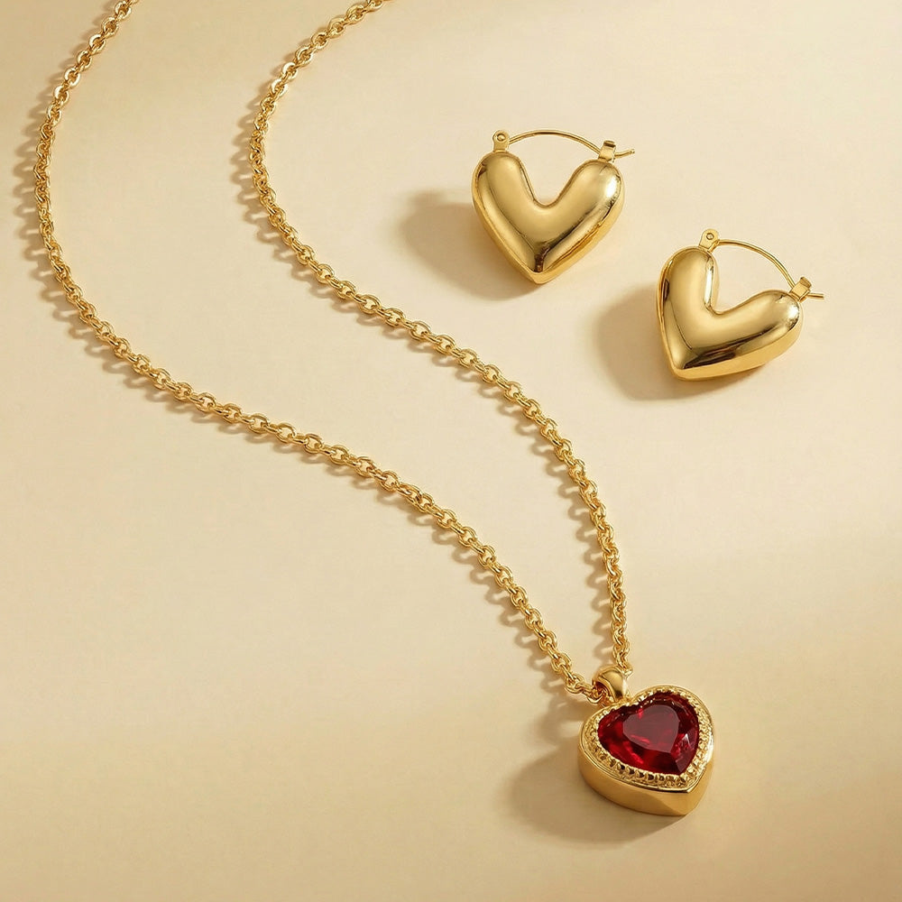 Elegant Heart Allure Jewellery Set