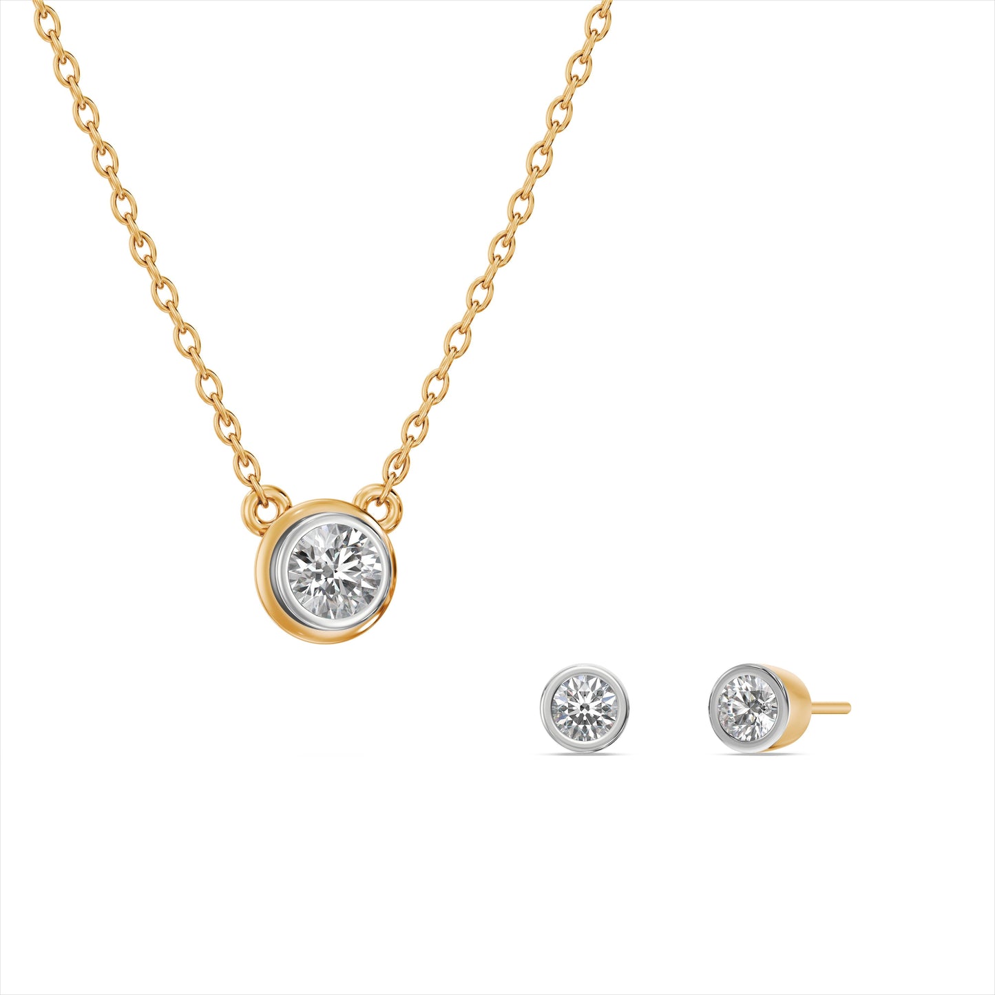 Classic Solitaire 9KT Gold Laboratory Grown Diamond Set