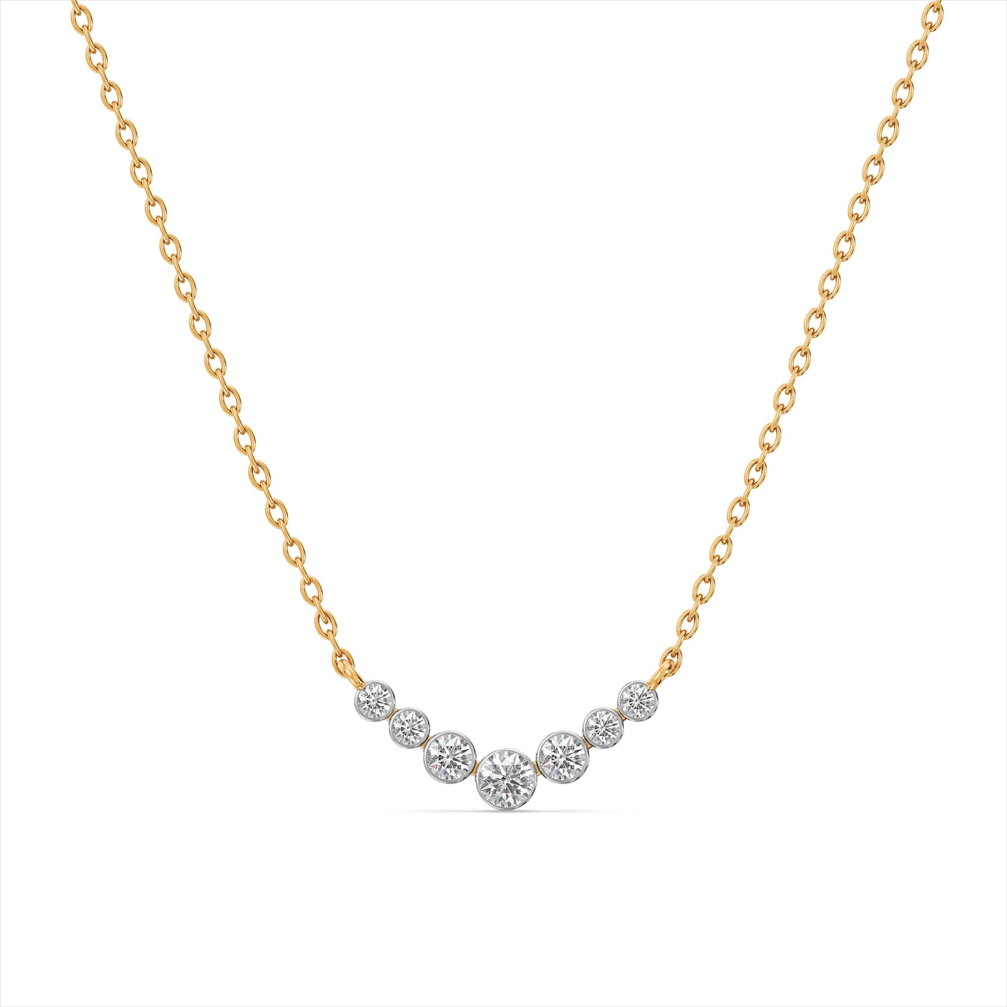 Stepping Stone 9KT Gold Laboratory Grown Diamond Necklace