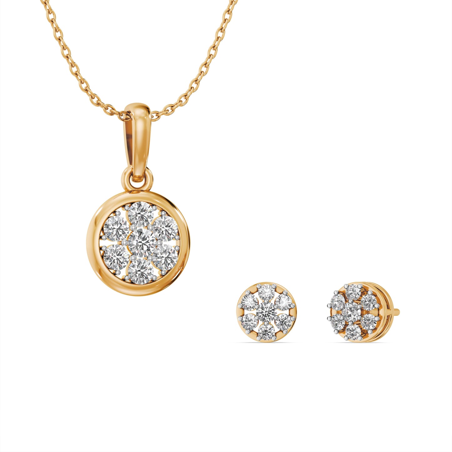 Ethereal Bloom 9KT Gold Laboratory Grown Diamond Set