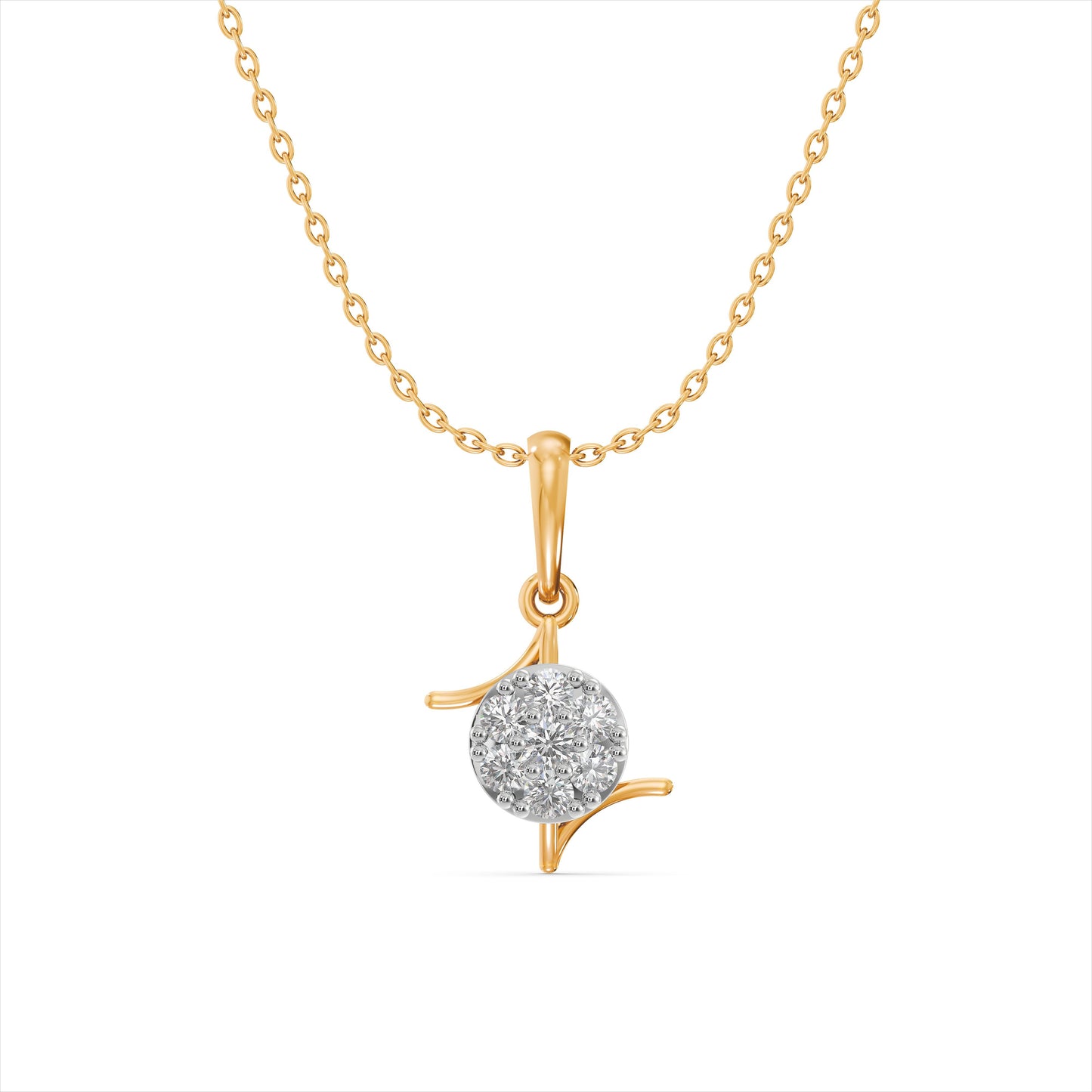 Charm Axis 9KT Gold Laboratory Grown Diamond Necklace