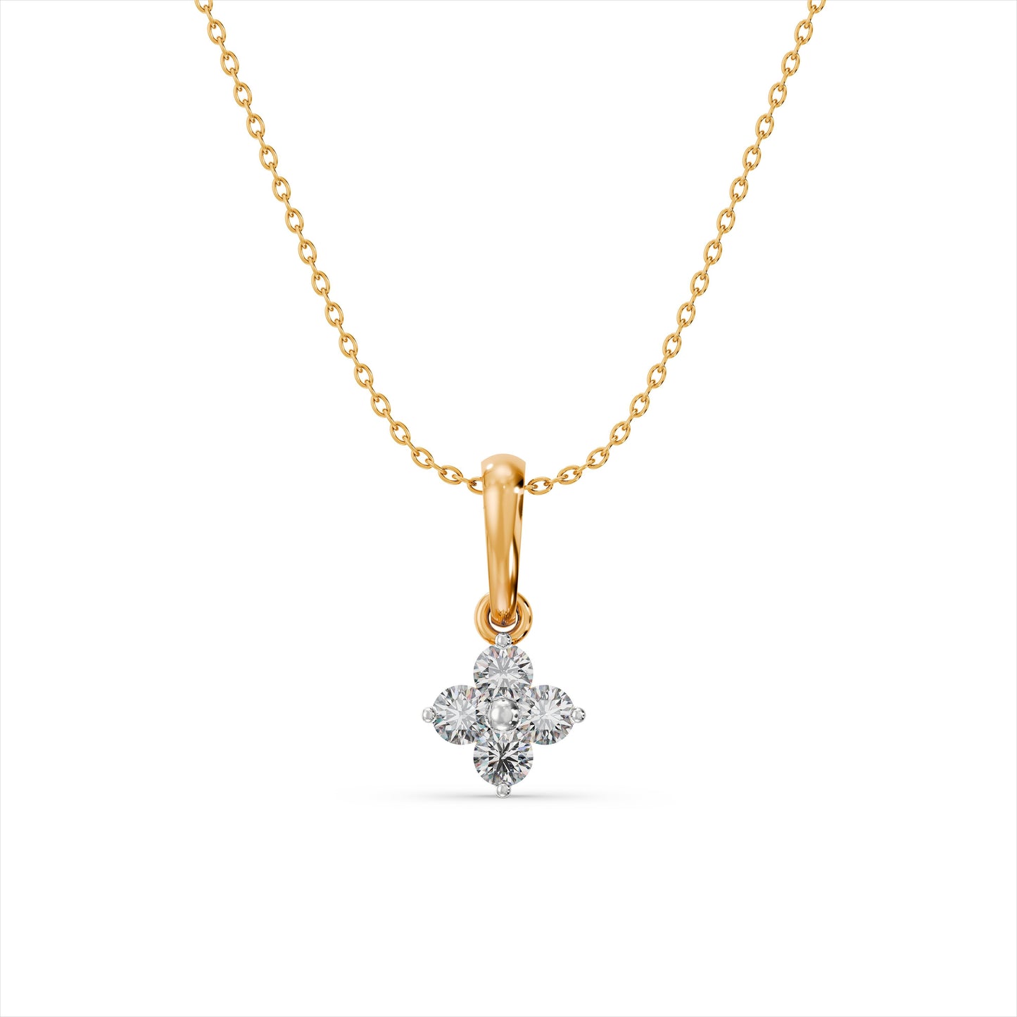 Divine Spark 9KT Gold Laboratory Grown Diamond Necklace