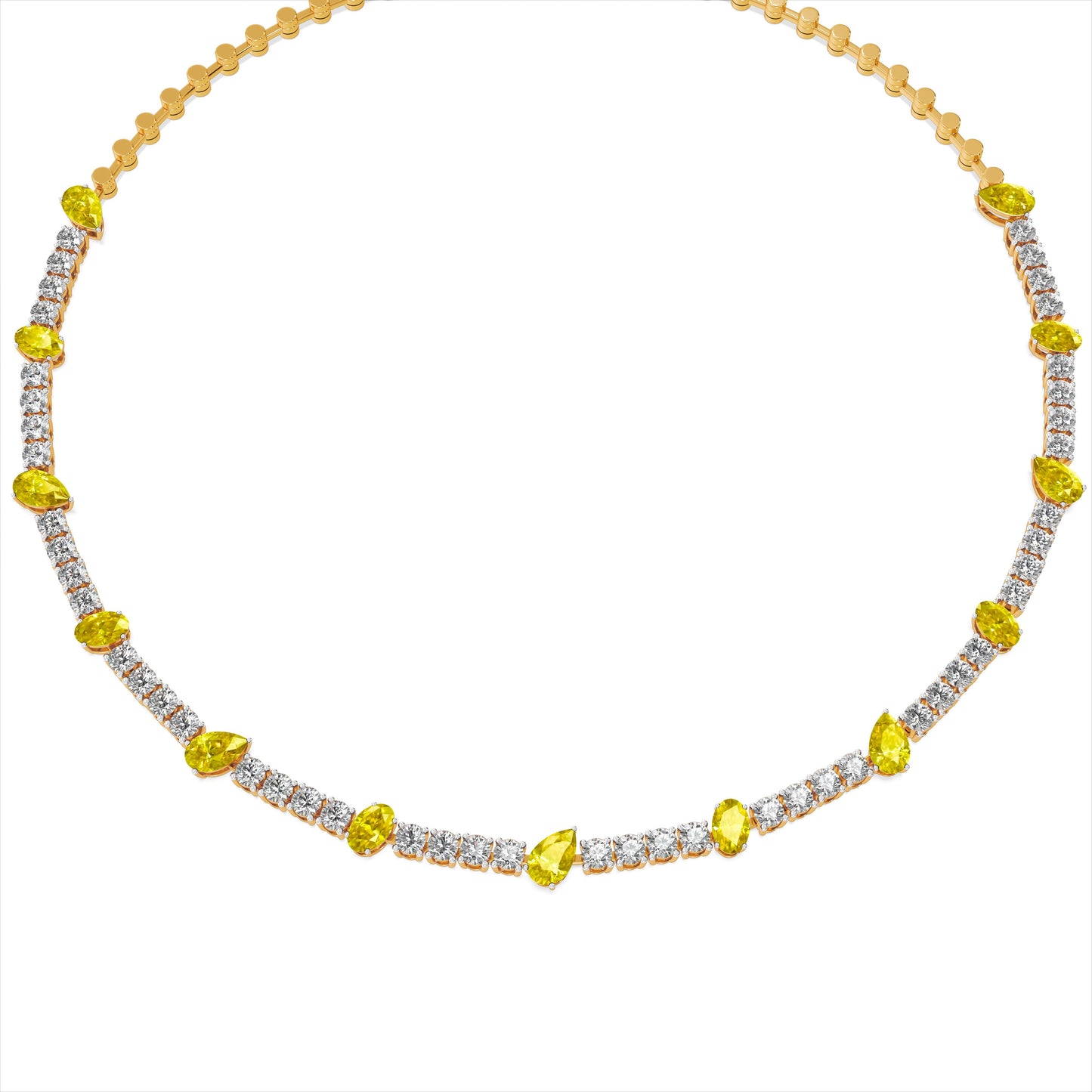 Eloria Yellow Gem 9KT Gold Laboratory Grown Diamond Necklace