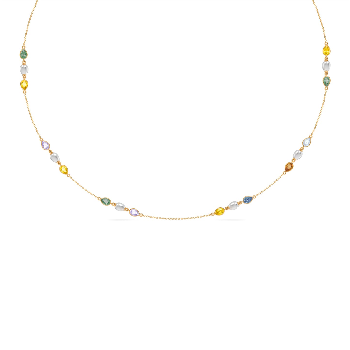 Natural Sapphire 9KT Gold Necklace