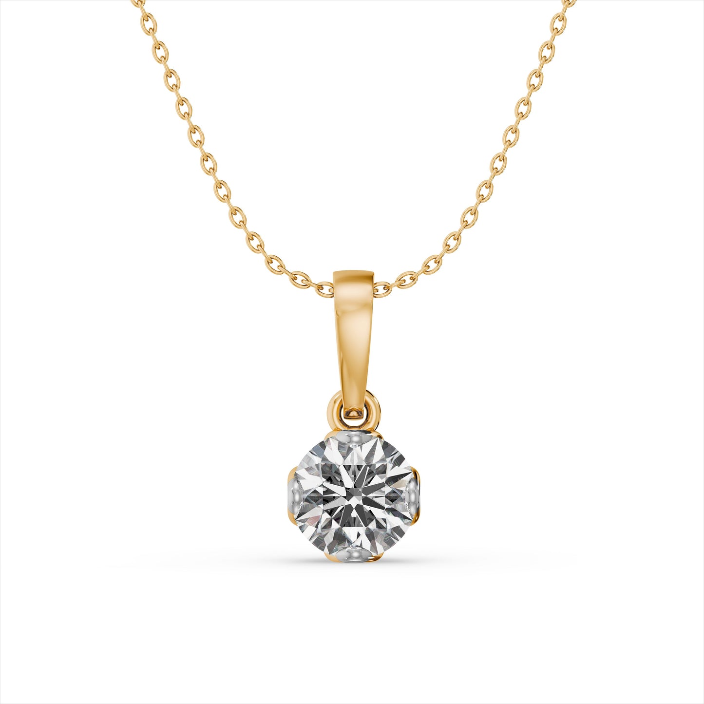 Opulent 9KT Gold Laboratory Grown Diamond Necklace